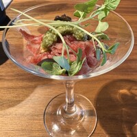 飛騨牛グリルばくろ - 飛騨牛生ハムとパスタのカクテル仕立て