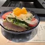 和牛懐石 但馬屋 梅田 - 季節のフルーツのサラダ