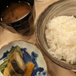 割烹　梅津 - 〆はご飯と蜆汁とお漬物