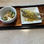 四季亭 - 棒棒鶏　稚鮎揚げ