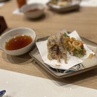 うなぎ和食 しら河 名駅店 - ホタルイカと桜エビの天ぷら✨✨