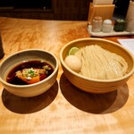 迂直 - 味玉醤油つけ麺 大盛