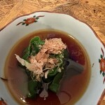 酒のみ屋 魚久 - つるむらさきのお浸し