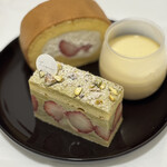 ラフカ - フレジェ、ふかふかロールいちご、プリン