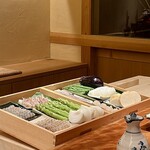 天ぷら 元吉 - 本日の食材の一部