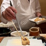 天ぷら 元吉 - 蓮根