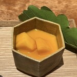 天ぷら 元吉 - デザート 宮崎マンゴーと牛乳プリン
      最後までしっかり美味しい！