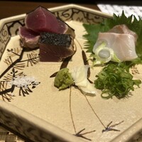 神戸座屋 - かつお、いしだい、あとなにか、お塩も土佐佐賀の天日干しだったかと