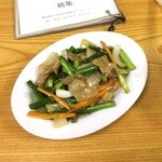 鶴亀 - 豚肉とニンニクの芽炒め