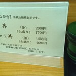 天丼 平右衛門 - メニュー