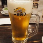 鳥好 - 生ビール 大ジョッキ