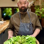 レストラン ウオゼン - 山菜9種（ウルイ、芹、浅葱、行者大赤、三葉、筍、コゴミ、コシアブラ、山椒）