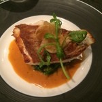 プルミエアベニュー - 真鯛のポワレ　甲殻類のソース