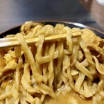 麺屋　たか - 平打ち超太麺！濃厚なスープが絡んで超絶美味しい♪