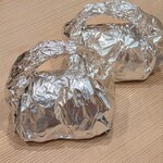 馬車道 大かわ - 余った筍ご飯はお土産おにぎりに♪