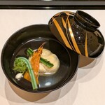 馬車道 大かわ - 蛤真丈　ばちこ　こごみ　花柚子