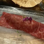 鉄板焼 grow - 最高級Ａ5 黒毛和牛の炙り寿司