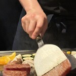 鉄板焼 grow - 最高級Ａ5黒毛和牛ステーキと焼き野菜