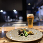 鉄板焼 grow - 活アワビの鉄板焼き