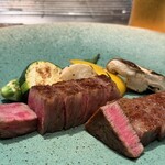 鉄板焼 grow - 最高級Ａ5黒毛和牛ステーキと焼き野菜