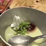 鉄板焼 grow - デザート「抹茶プリン」