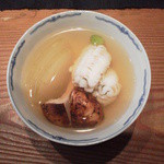 りょうりや 御旅屋 - 鱧と松茸の炊いたもん