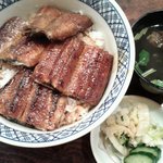 うなぎの新甫 - 上うな丼、肝吸い、漬物付