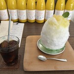 島のモノ 喫茶 田中戸 - 文旦かき氷