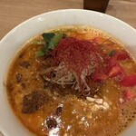 人力俥 - こんもり盛られたラムキーマカレーと担々スープが合う！