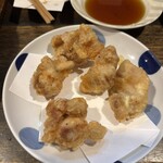 釜あげ饂飩 楽 - とりの天     もも肉で脂が美味しい！
