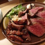 炭焼きステーキHIUCHI - 赤身200g＋牛タン50g追加の図