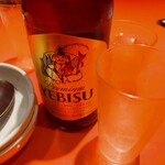 上野藪そば - 札幌恵比寿BEER中瓶