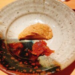 鮨 さかい - 余市のあん肝と奈良漬