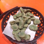 上野藪そば - 茹でたてそら豆