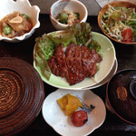 ダチョウのステーキ御膳