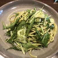 アルコバ - ヤリイカと水菜のシャノベーゼパスタ
