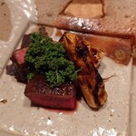 伯雲 - 鹿児島の黒毛和牛とホワイトアスパラの炭火焼き