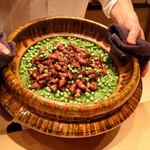 伯雲 - 炭火焼きの蛍烏賊とうすい豆の炊き込みご飯