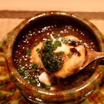 伯雲 - 河豚の白子のタレ焼きと花山椒