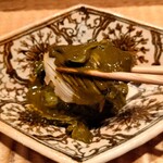 伯雲 - 函館の蝦夷鮑と春キャベツの肝和え