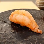 鮨 なんば - 縞海老 37℃/19℃