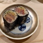 鮨 なんば - おまけ 鰯の尻尾の巻物