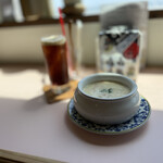 カサノバ - 料理写真:クラムチャウダー　アイスコーヒー