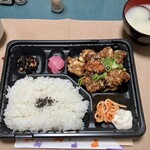 日々是々 - 唐揚げ弁当の大盛り(どぶ漬け味)