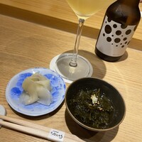 三軒茶屋 鮨かんてら - もずく＆ガリ