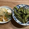炉端 ハチクっ - よだれ鶏　　藁焼き枝豆