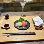 ろくろと米 ととと - いい刺身。超新鮮！