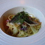 THE SODOH HIGASHIYAMA KYOTO - ハーブマリネした鮎とフィノッキオを使ったバベッティーニ　花穂の香り