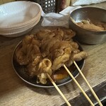 もつ焼き 幸太 - シロ（タレ）。1番好きなメニュー