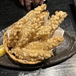 博多もつ鍋 馬肉 九州自慢 - キビナゴの天ぷら。